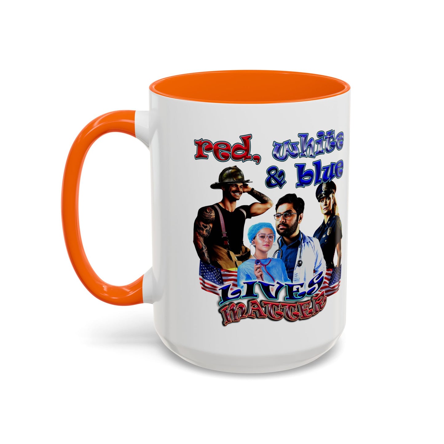 rw&b lives matter - Accent Mug (white)