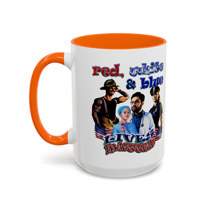 rw&b lives matter - Accent Mug (white)
