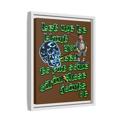 og - framed canvas art (brown)