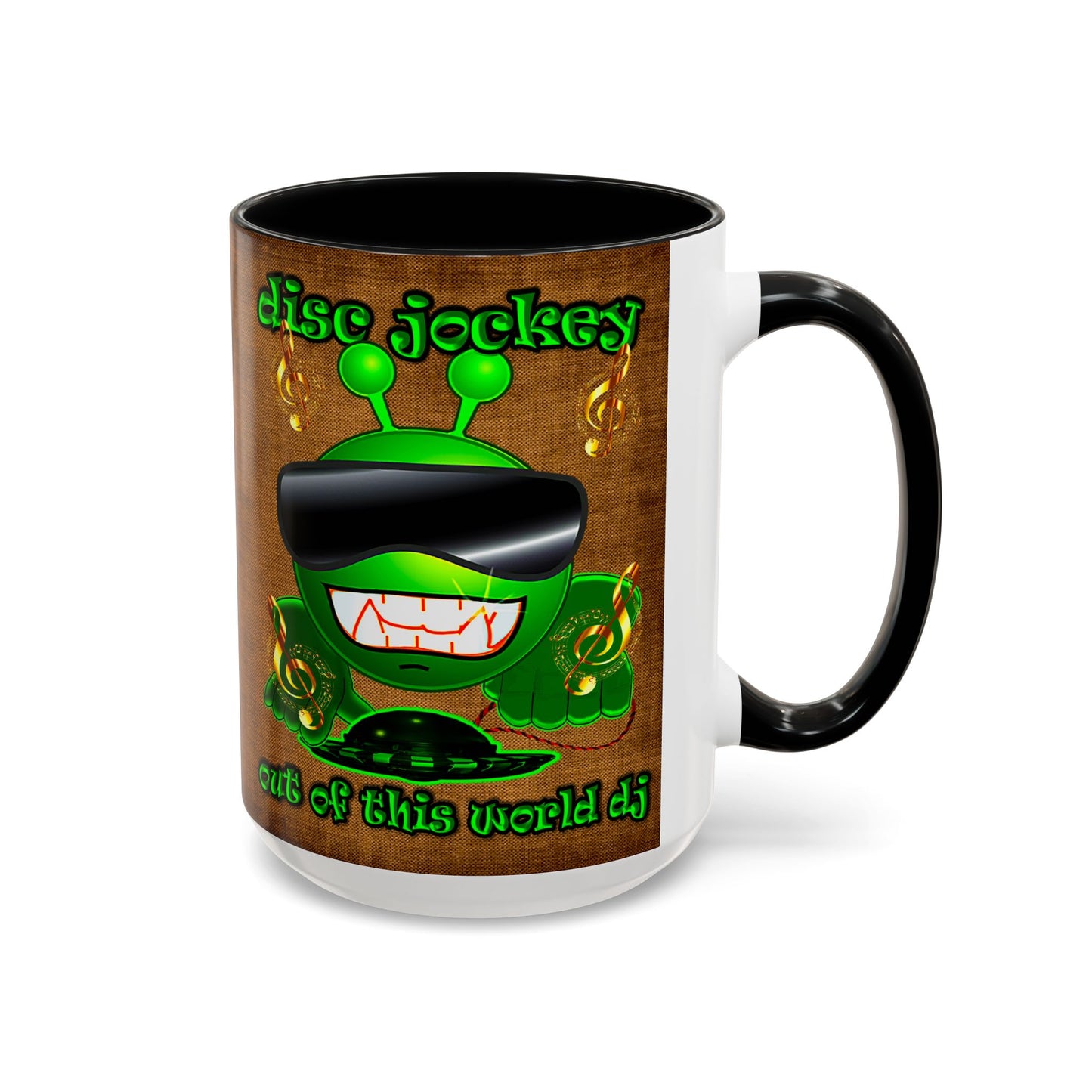 disc jockey - Accent Mug (brown papyrus)