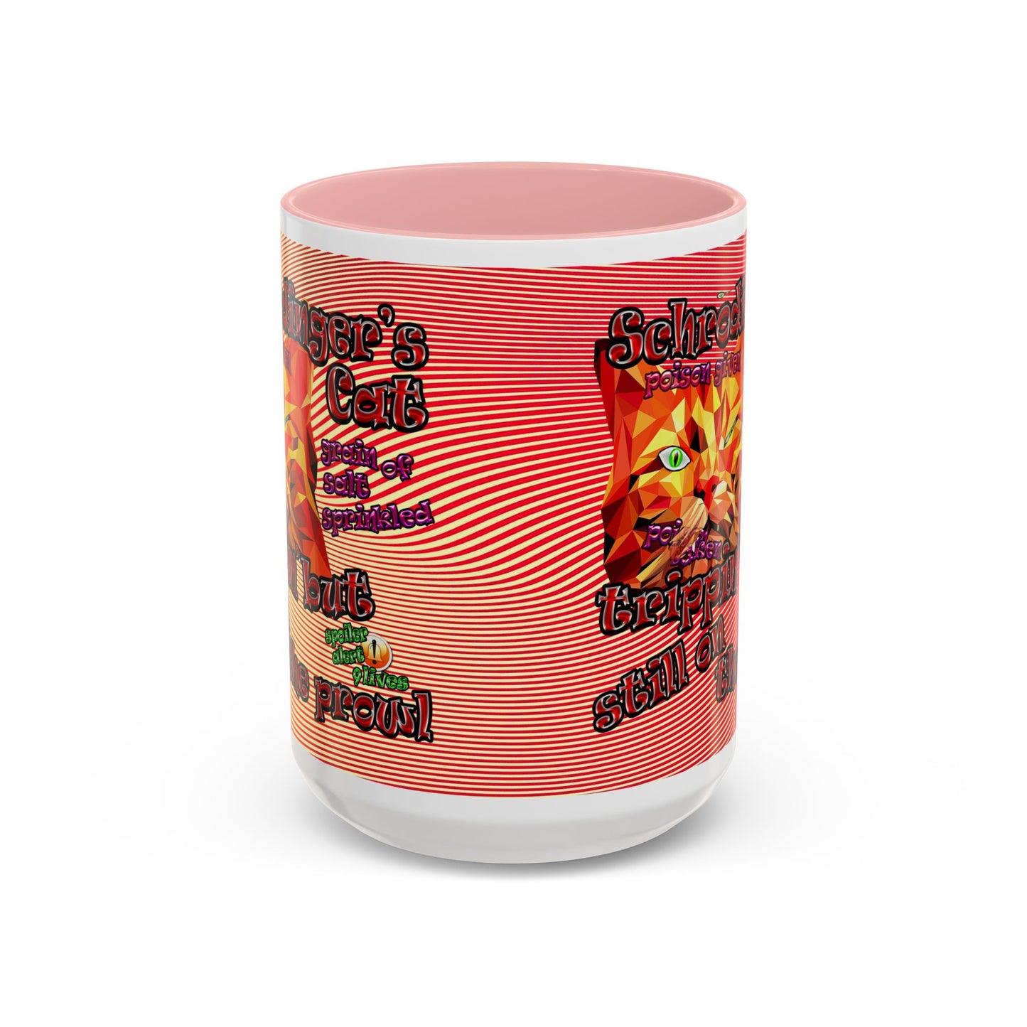 schrodinger's cat - Accent Mug (yellow-orange wave)