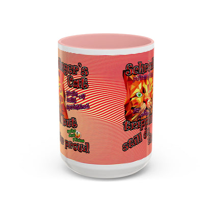 schrodinger's cat - Accent Mug (yellow-orange wave)