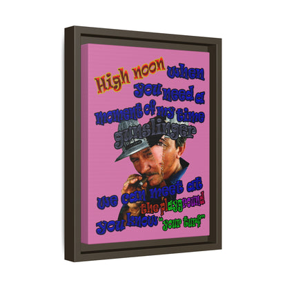 high noon - framed canvas art (light pink)