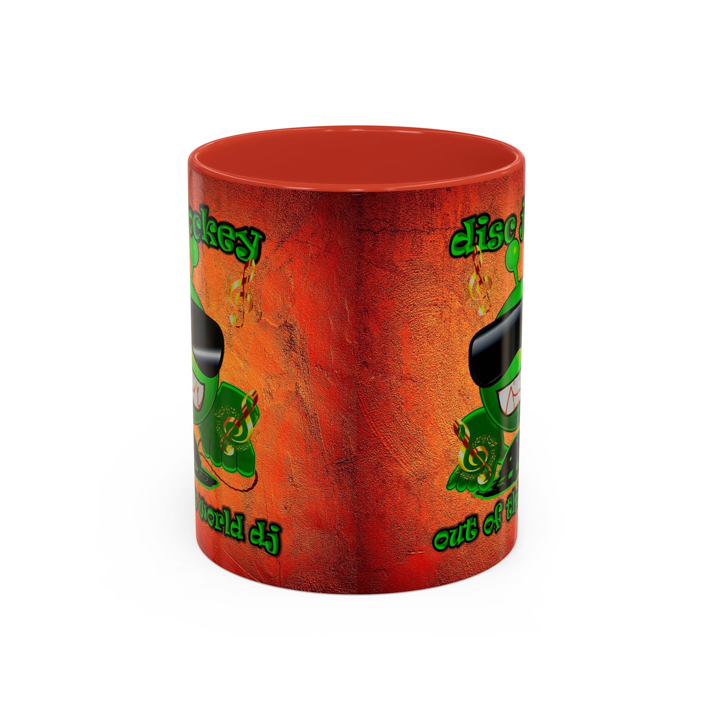 disc jockey - Accent Mug (burnt orange)