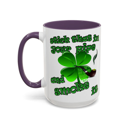 celtics logo - Accent Mug (white)