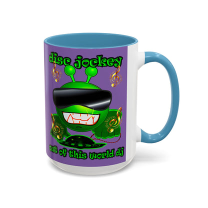 disc jockey - Accent Mug (light purple)