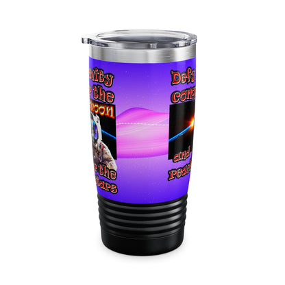 defy conquer reach - Ringneck Tumbler, 20oz (purple-pink wave)