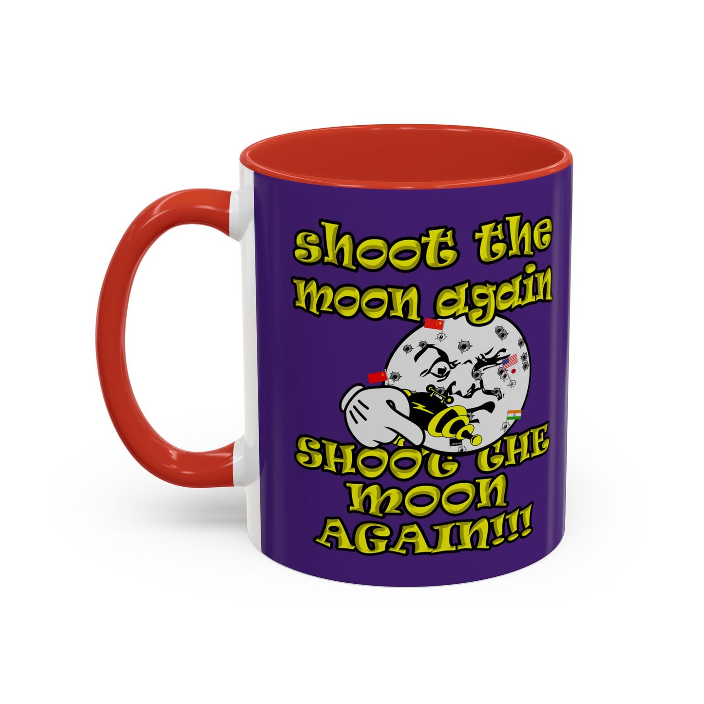 shoot the moon again - Accent Mug (purple)