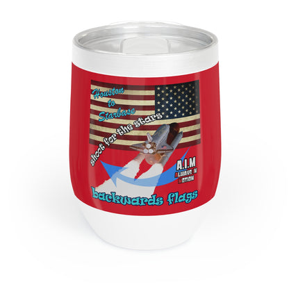 shoot for the stars - Chill Wine Tumbler (dark red)