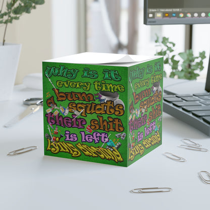 the bum's shit - note cube (green turf)