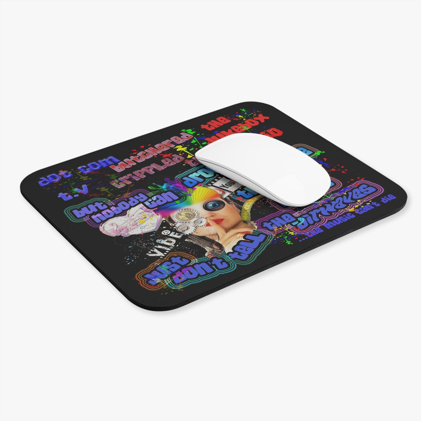 drop the beat - Mouse Pad (Rectangle) (black)