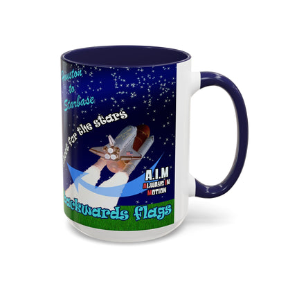 shoot for the stars - Accent Mug ('snoops' background)