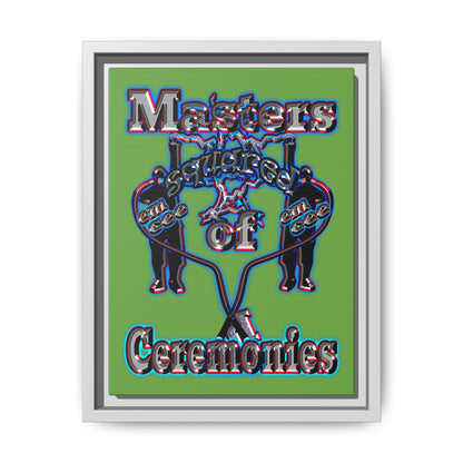 em cee squared - framed canvas art (green)