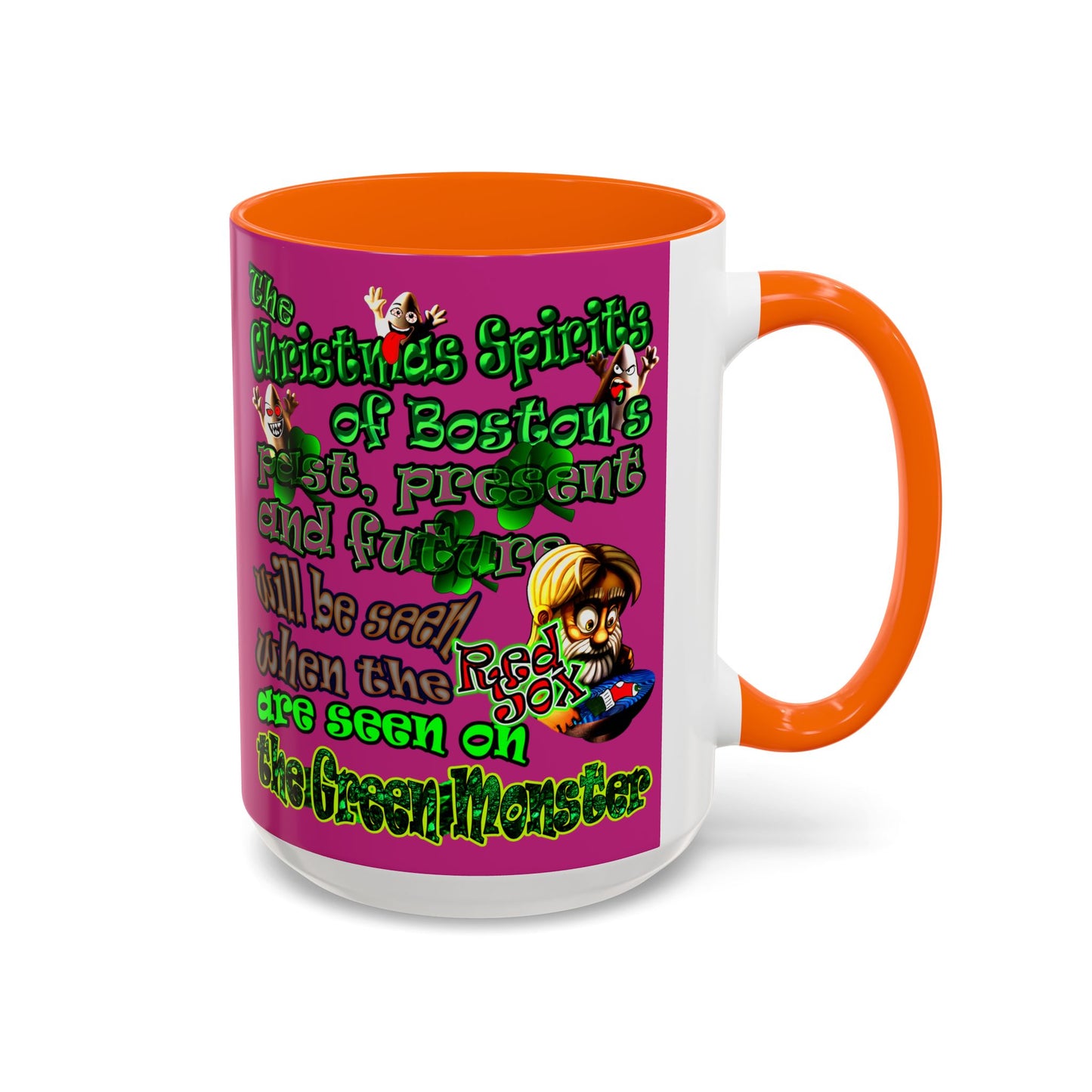 christmas spirits of boston - Accent Mug (pink)