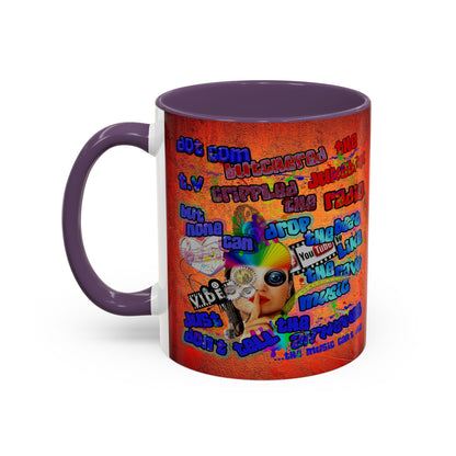 drop the beat - Accent Mug (burnt orange)