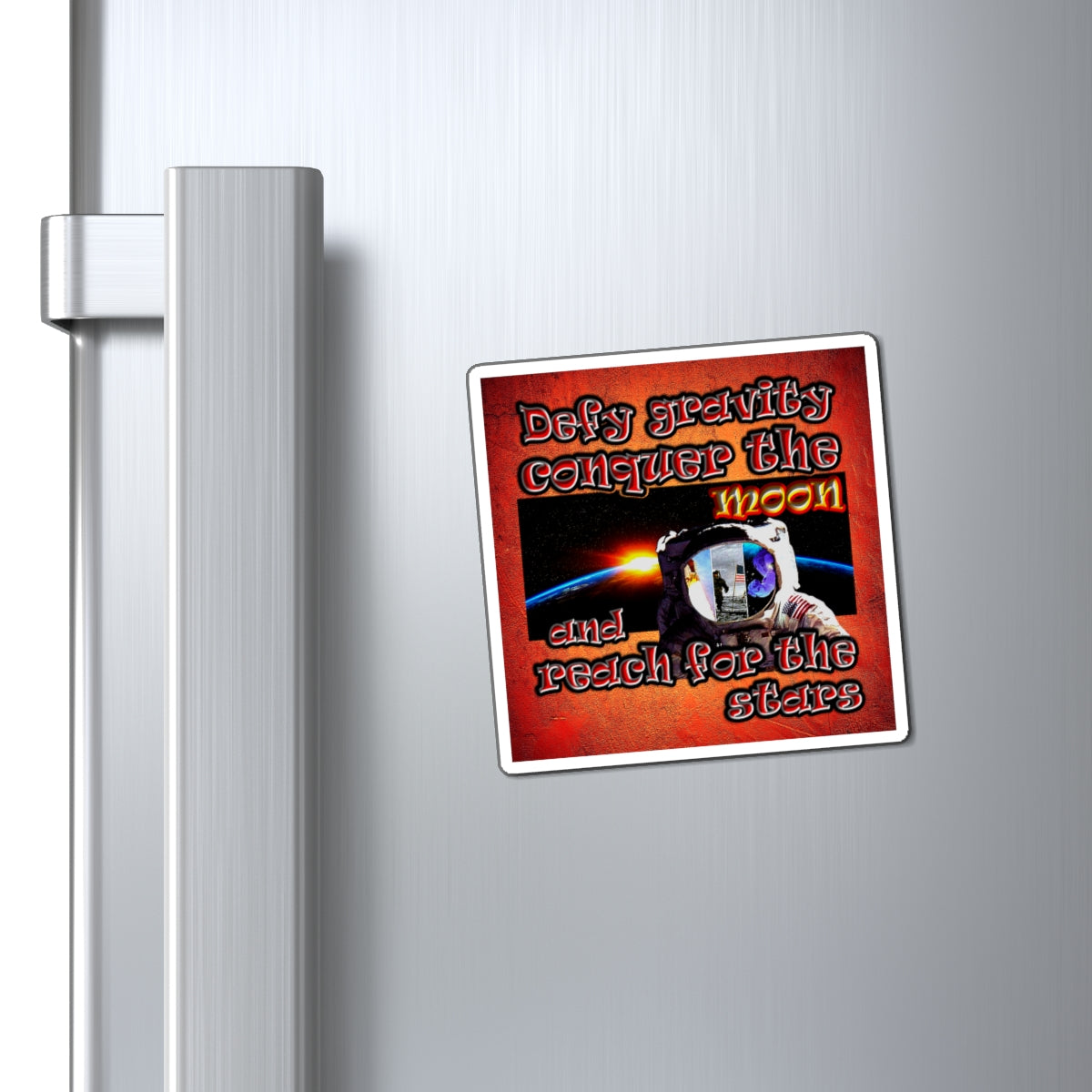 defy conquer reach - Magnets - (burnt orange)