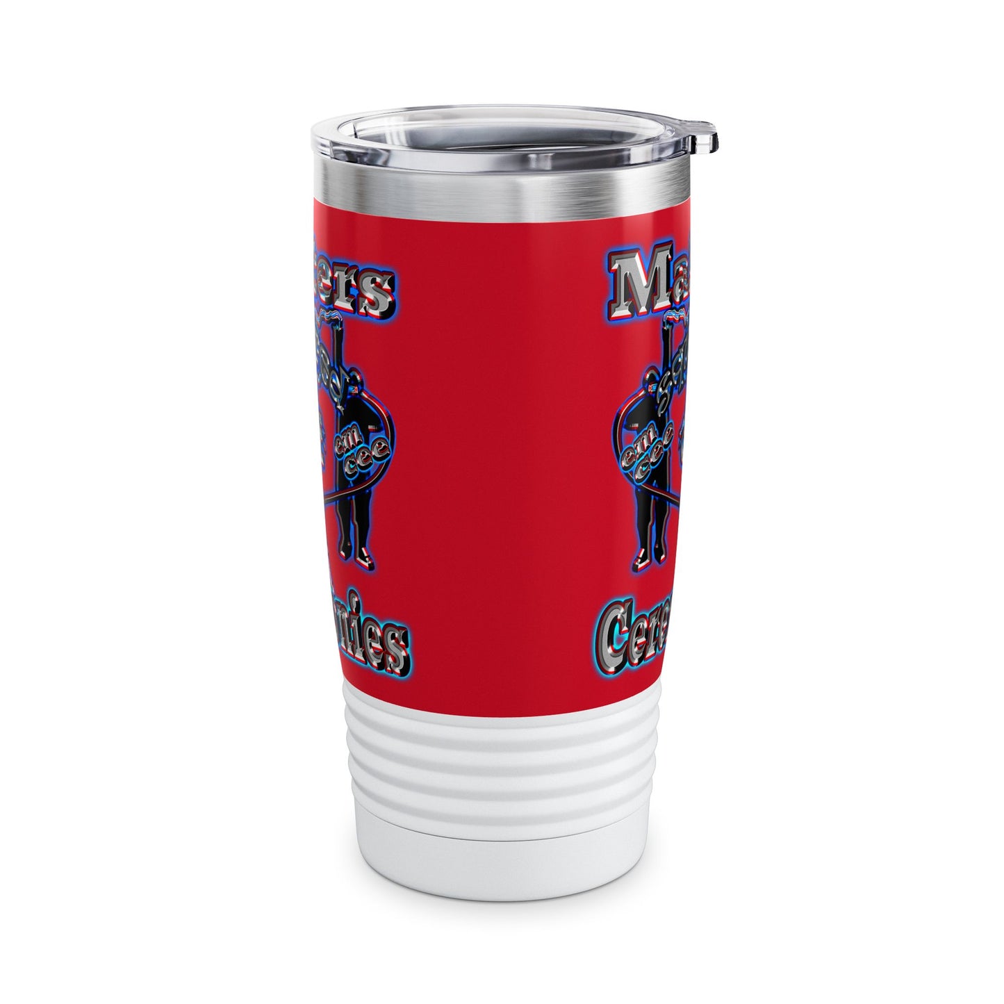 em cee squared - Ringneck Tumbler, 20oz (dark red)