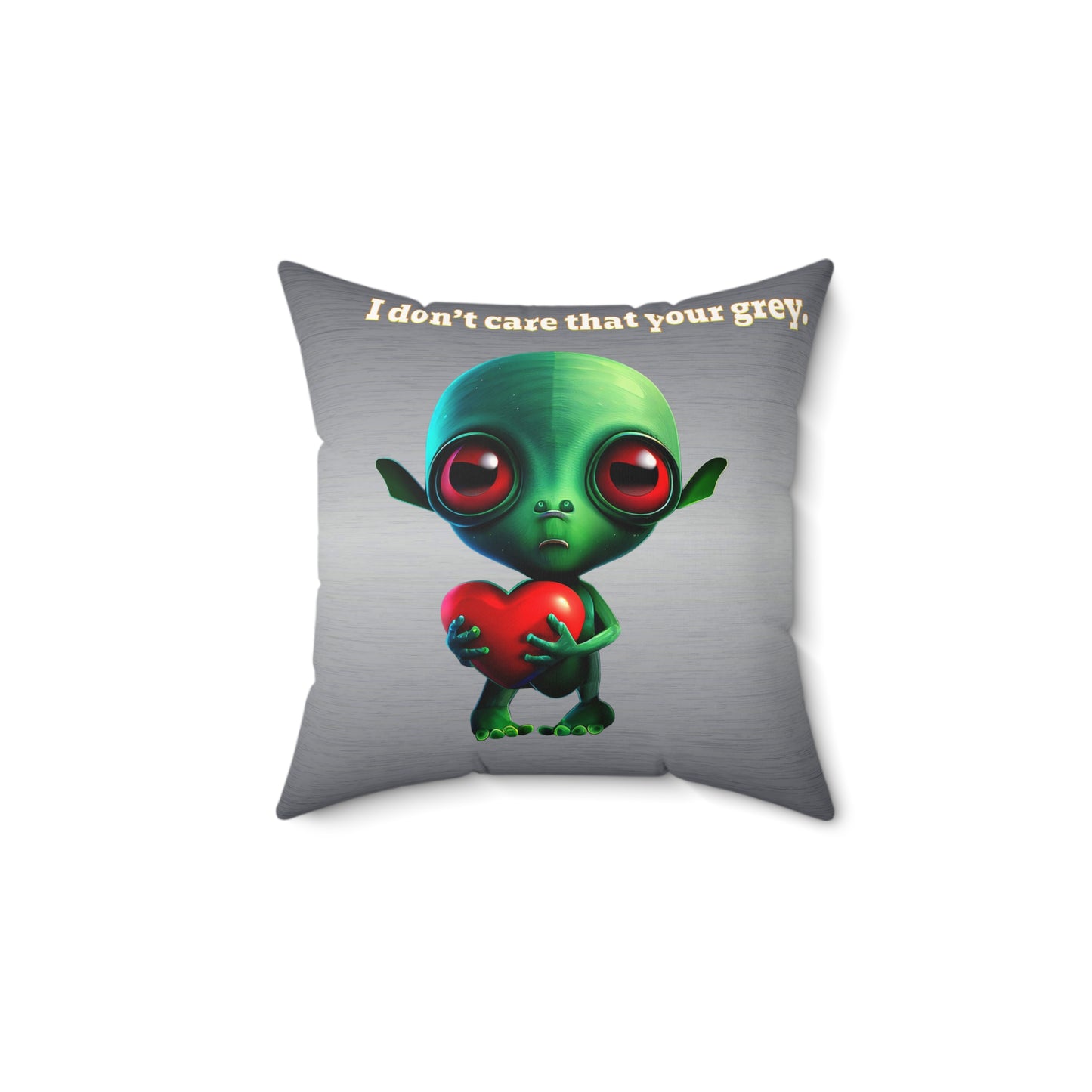 I don't care that your grey - Faux Suede Square Pillow - (brushed nickel)