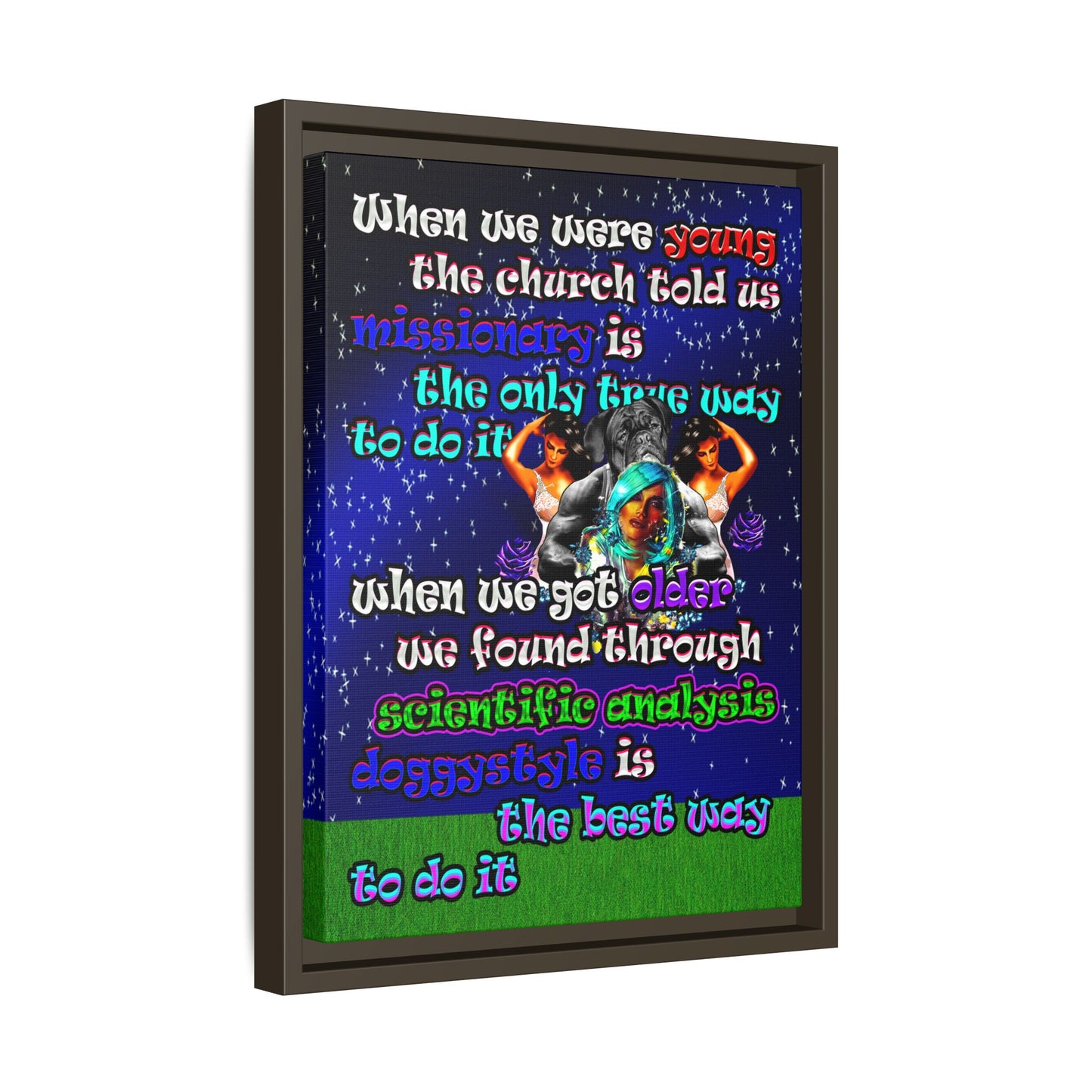doggystyle - framed canvas art ('snoops' background)