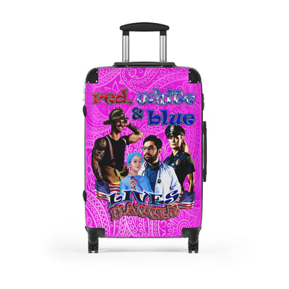 rw&b lives matter - Suitcase (pink swirl)