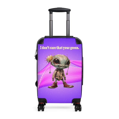 I don't care that your green - Suitcase (purple-pink wave)