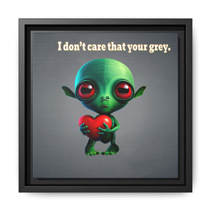 I don't care that your grey - framed canvas art (grey-light grey)
