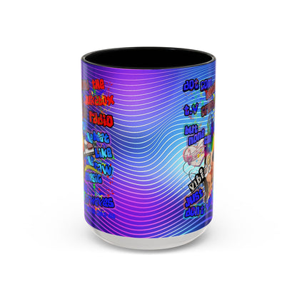 drop the beat - Accent Mug (purple wave)