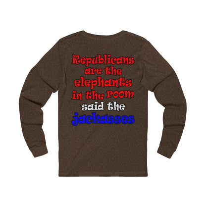 donkeys and elephants - Unisex Jersey Long Sleeve Tee