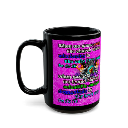 doggystyle - Black Mug (pink swirl)