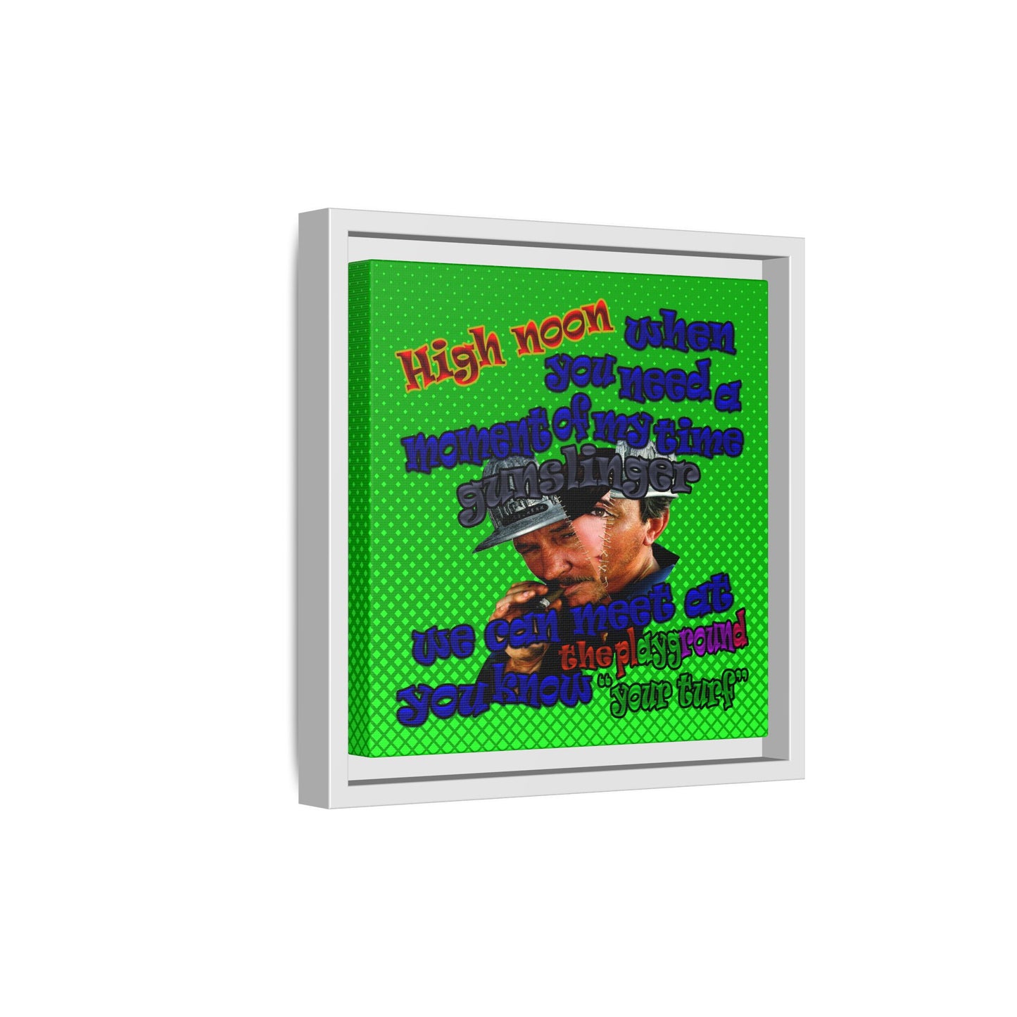high noon - framed canvas art (logo green)