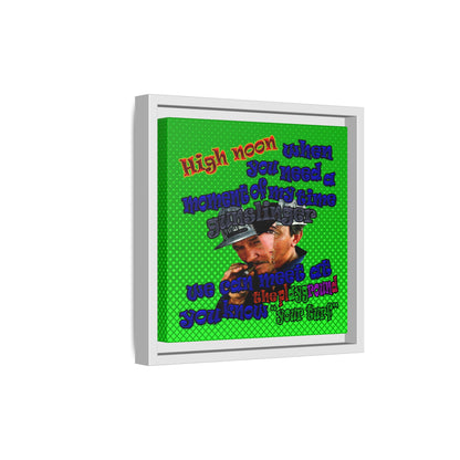 high noon - framed canvas art (logo green)