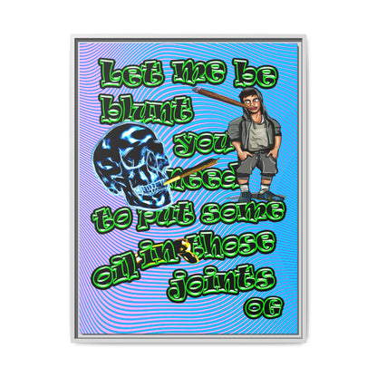 og - framed canvas art (light blue-purple wave)