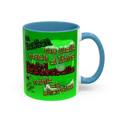 celtics logo - Accent Mug (logo green)