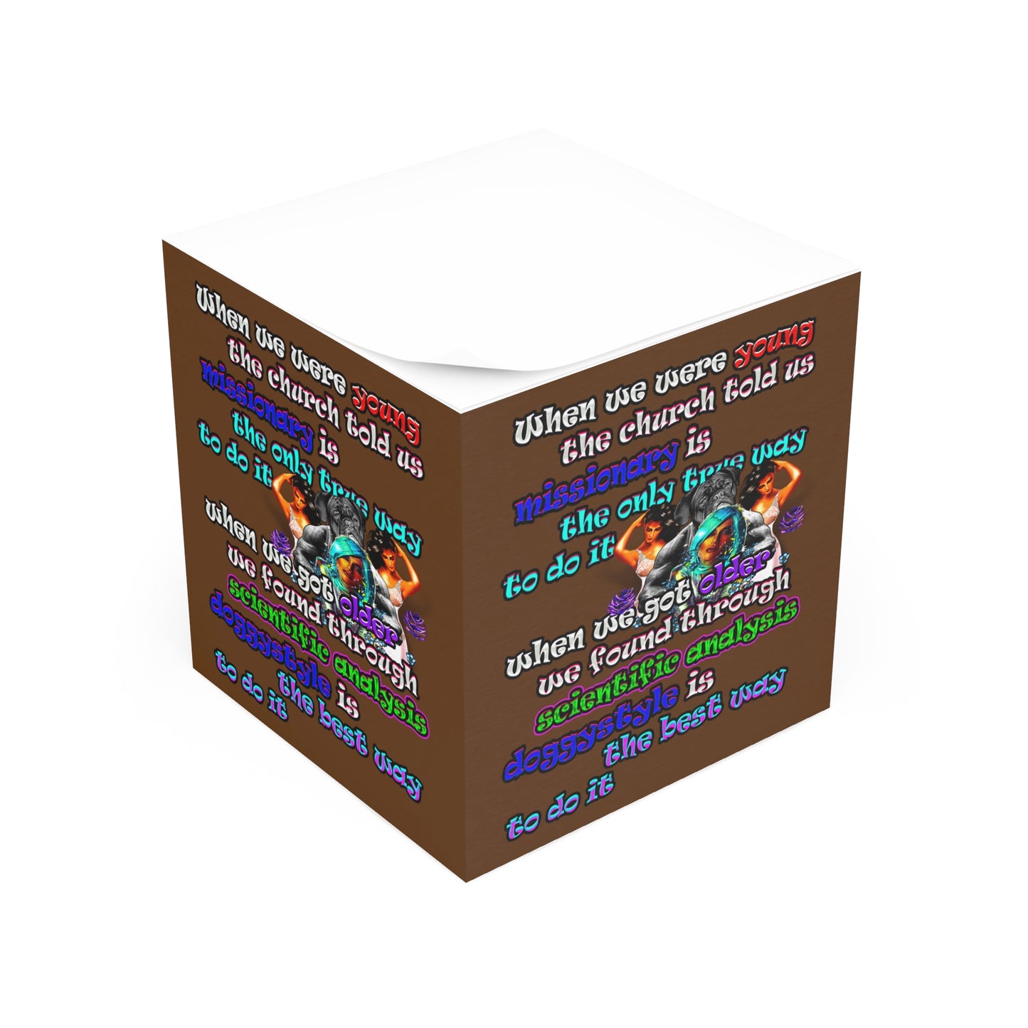 doggystyle - note cube (brown)