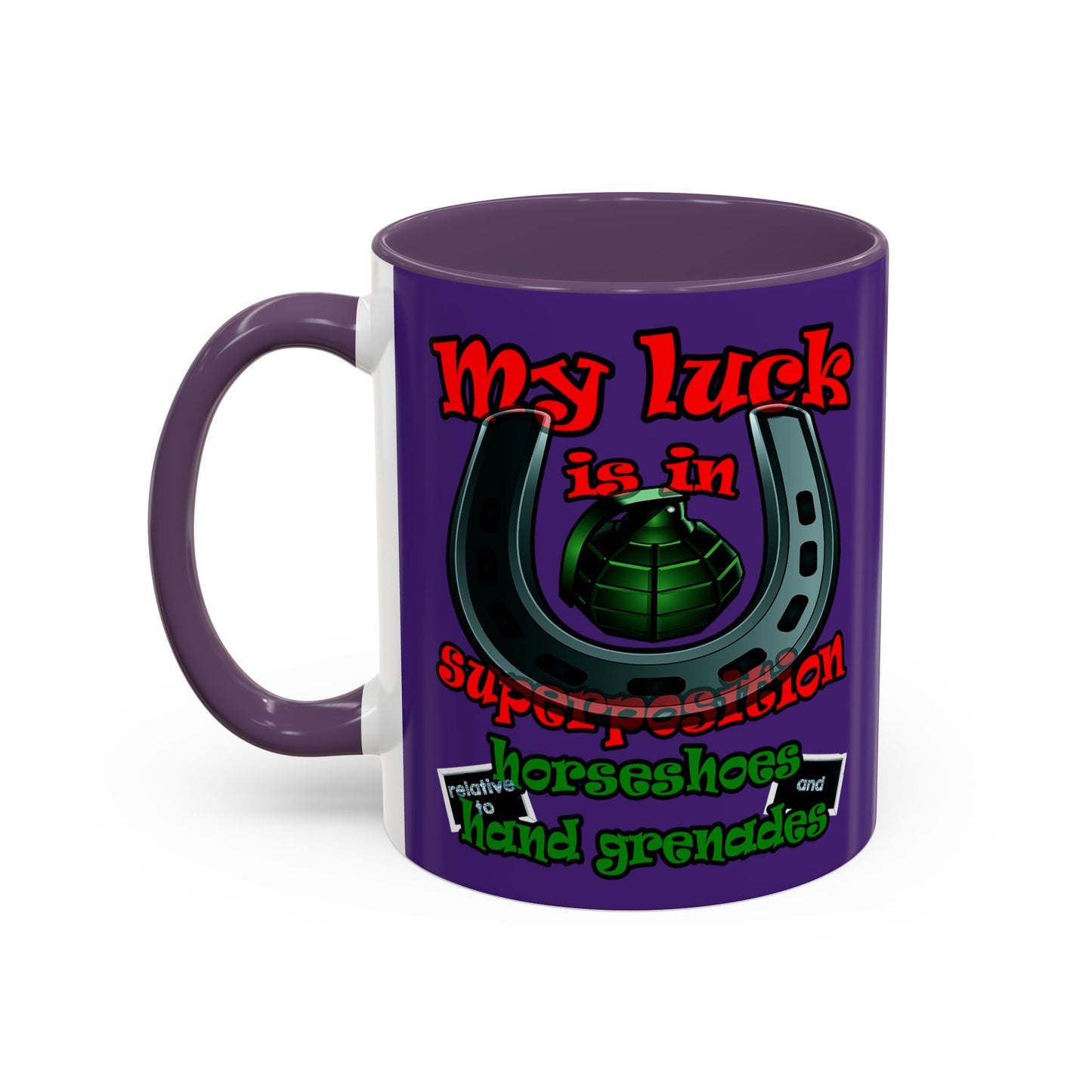 my luck - Accent Mug (purple)