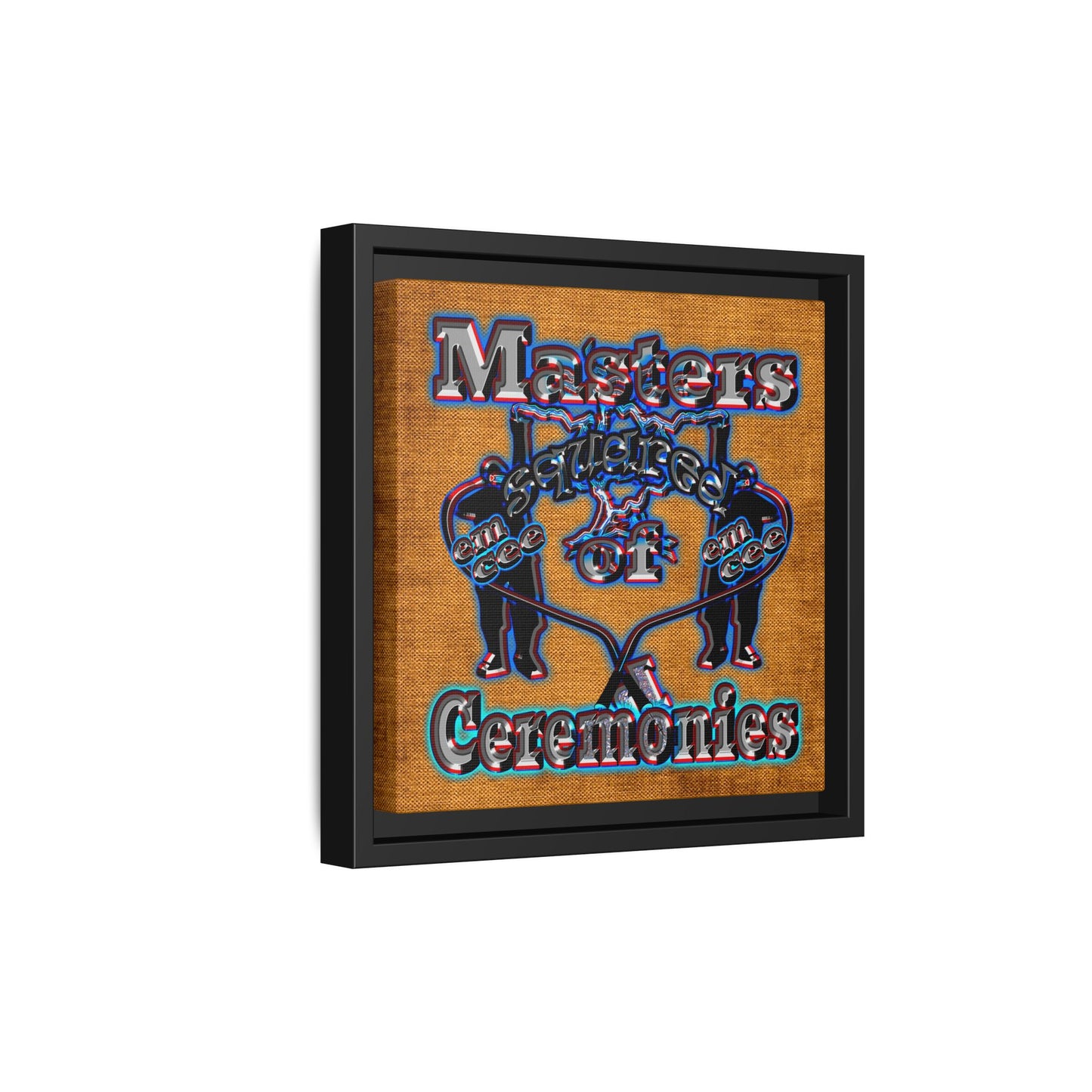 em cee squared - framed canvas art (brown papyrus)