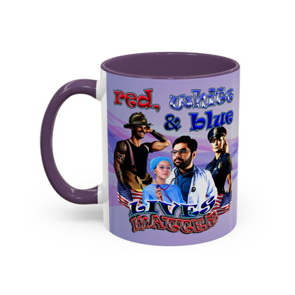 rw&b lives matter - Accent Mug (light blue-pink wave)