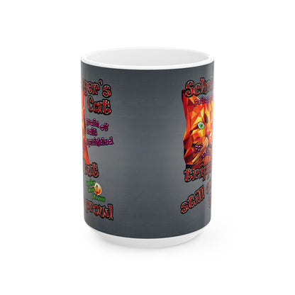 schrodinger's cat - White Mug (grey-light grey)