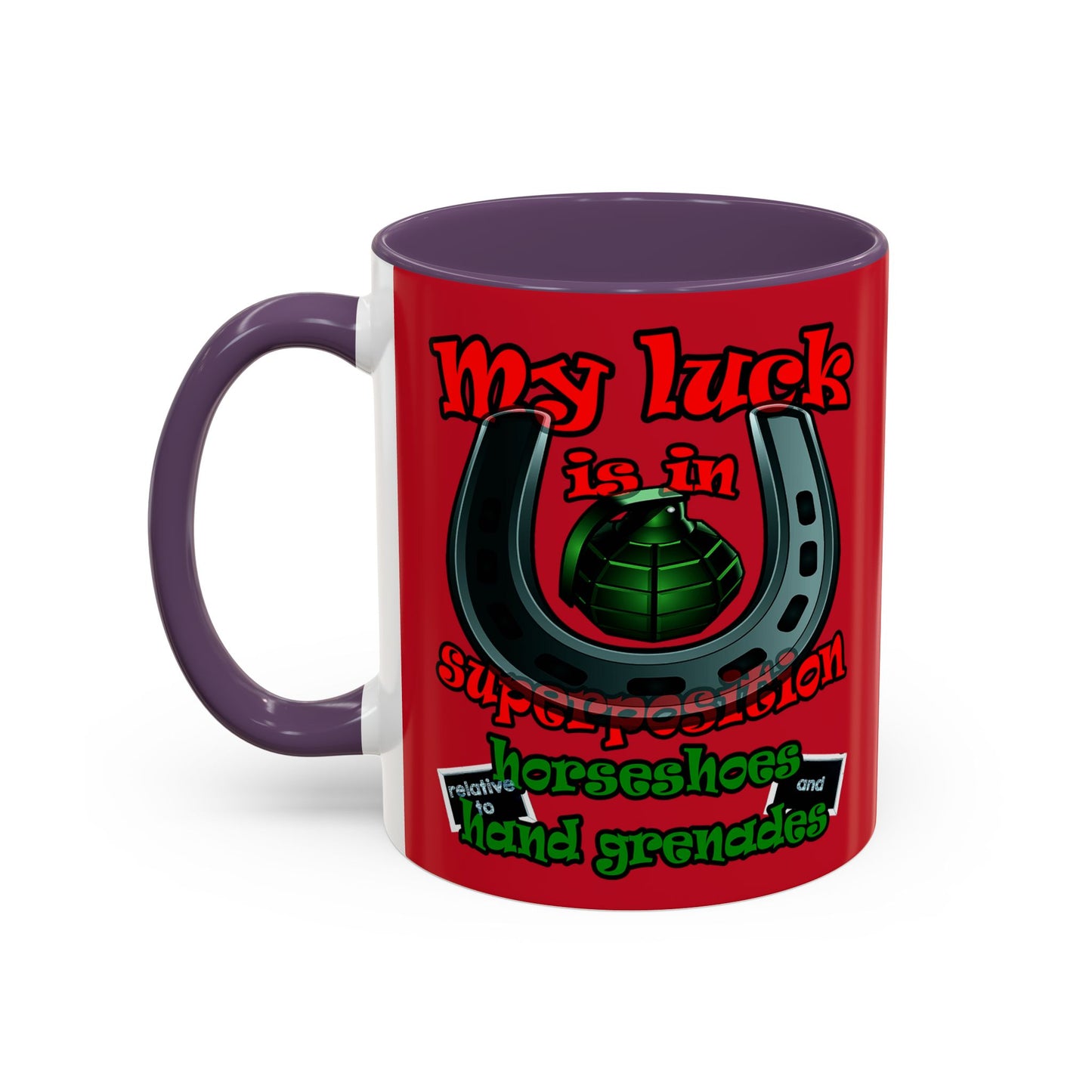 my luck - Accent Mug (dark red)