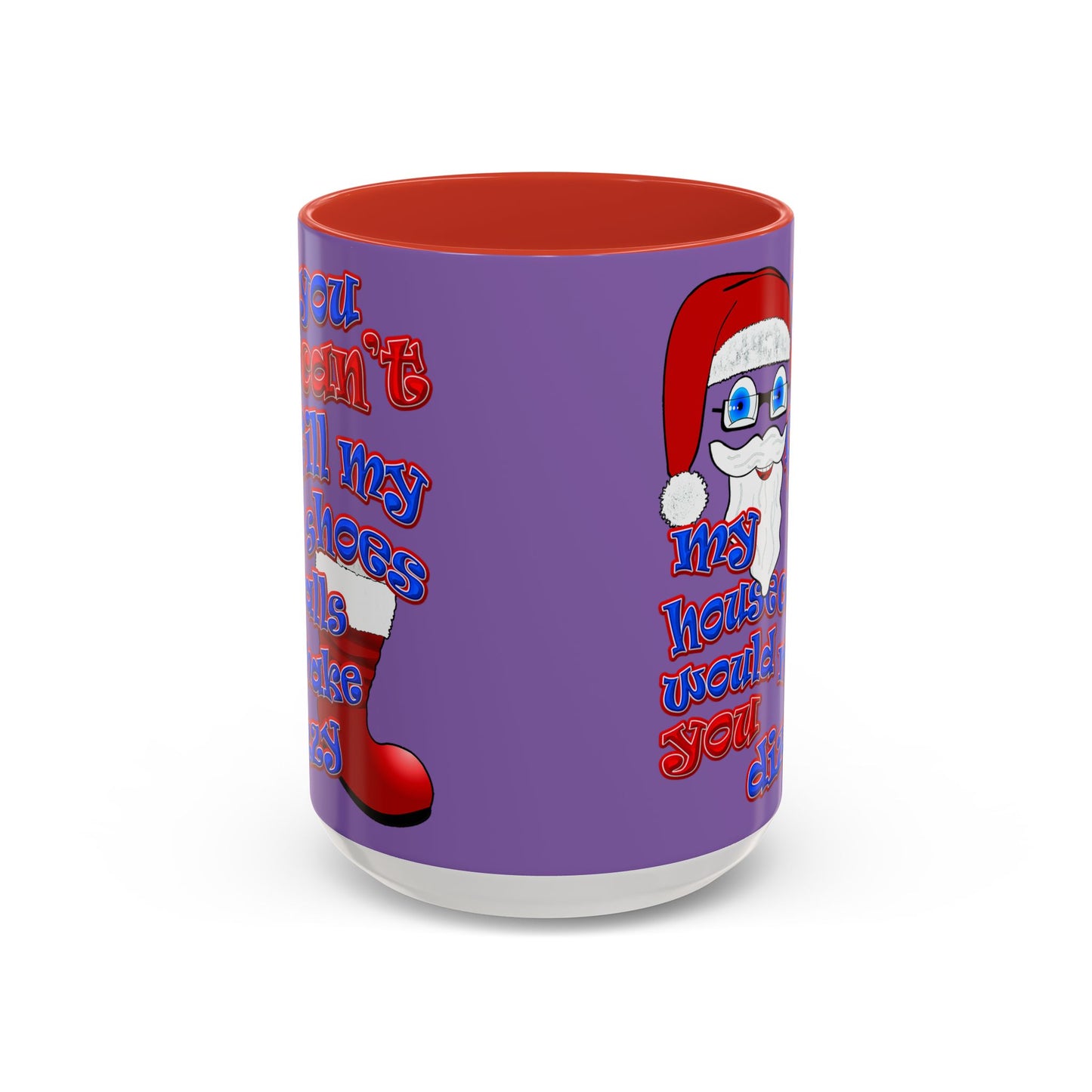 santa's shoes - Accent Mug (light purple)