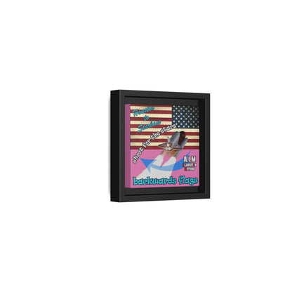 shoot for the stars - framed canvas art (light pink)