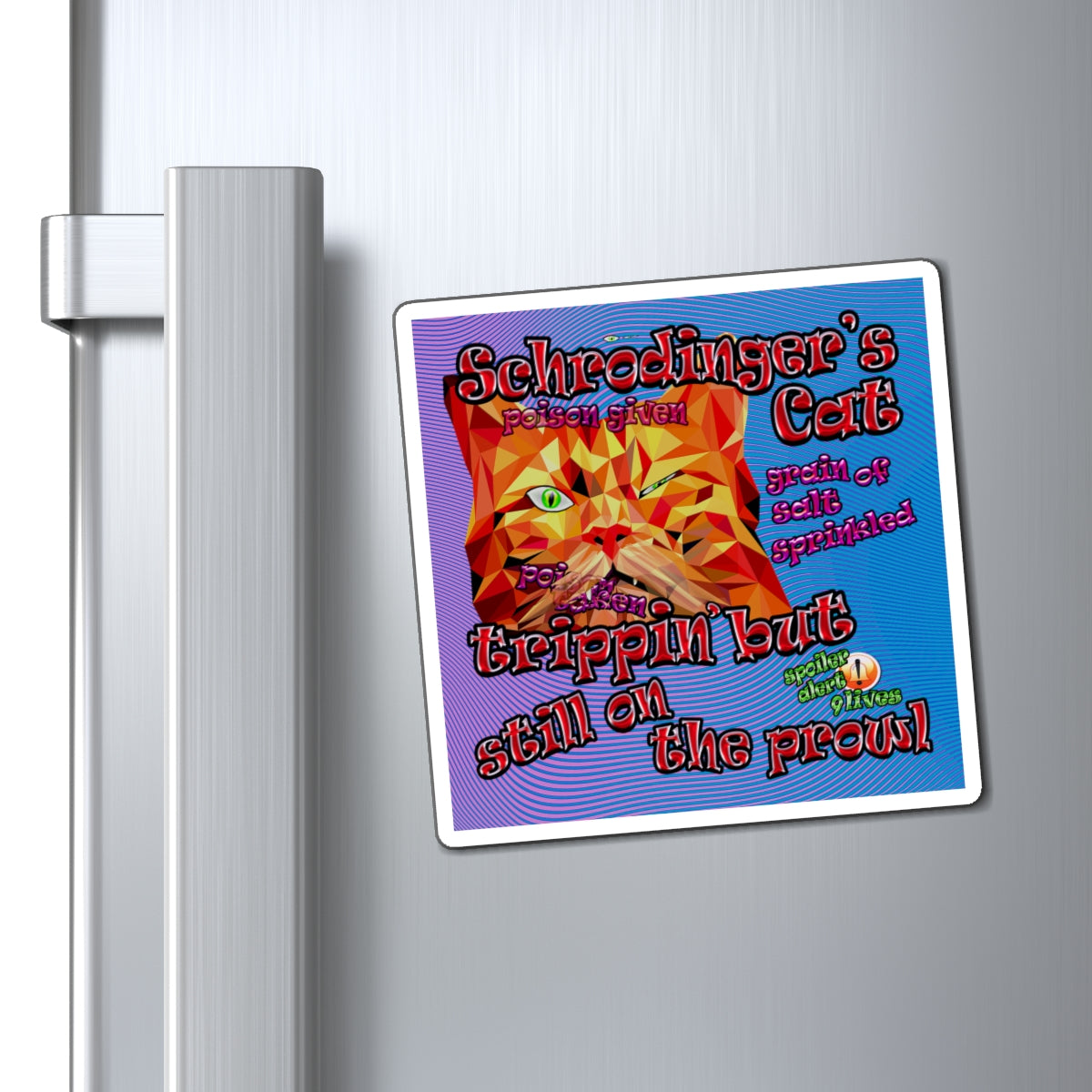 schrodinger's cat - Magnets - (light blue-purple wave)