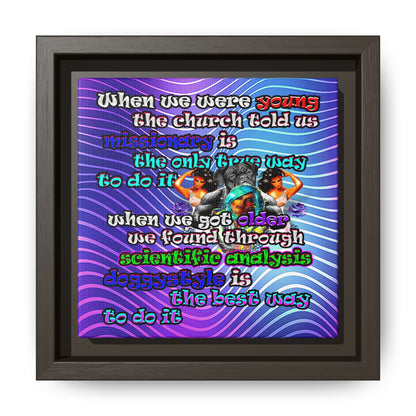 doggystyle - framed canvas art (purple wave)