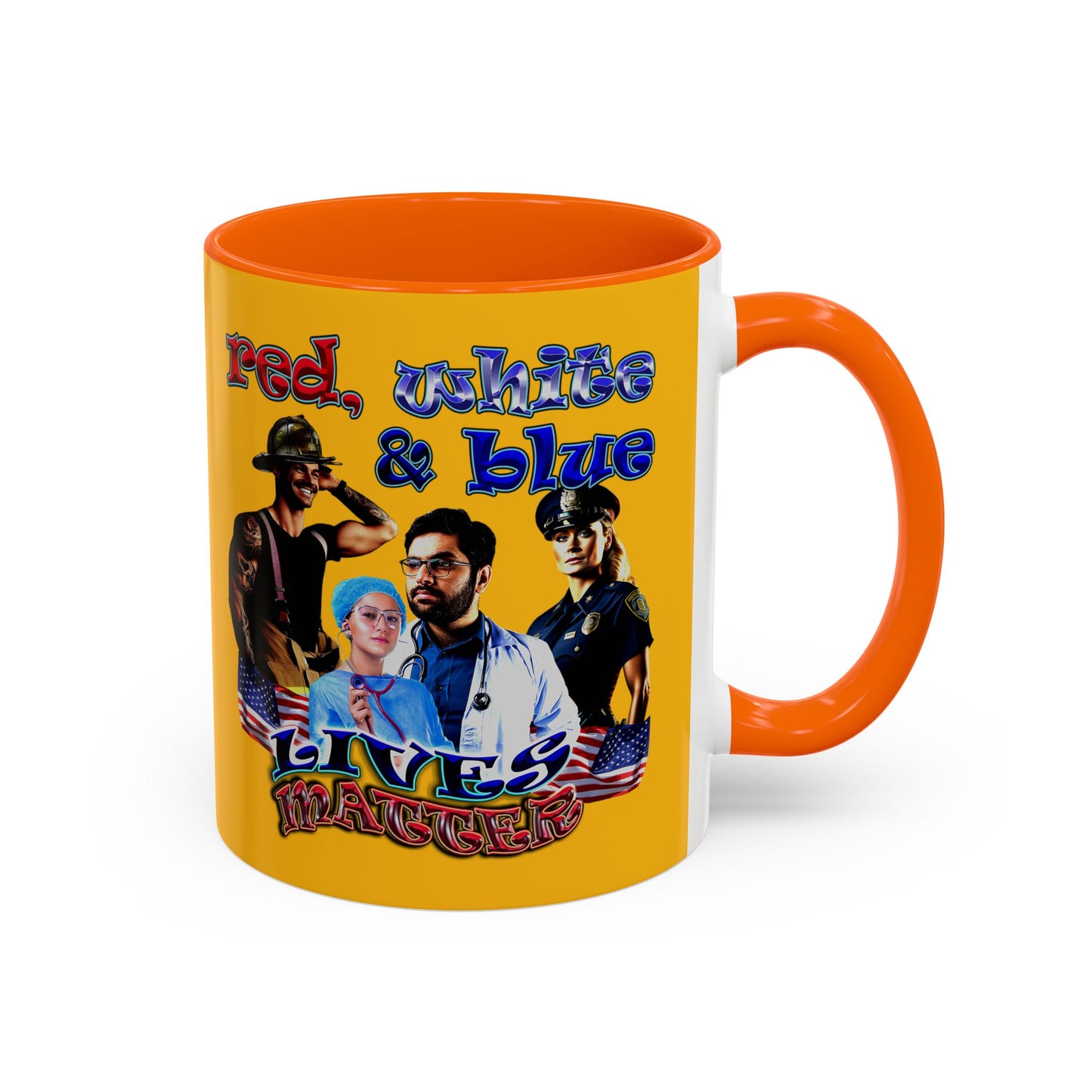 rw&b lives matter - Accent Mug (yellow)