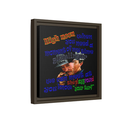 high noon - framed canvas art (black)