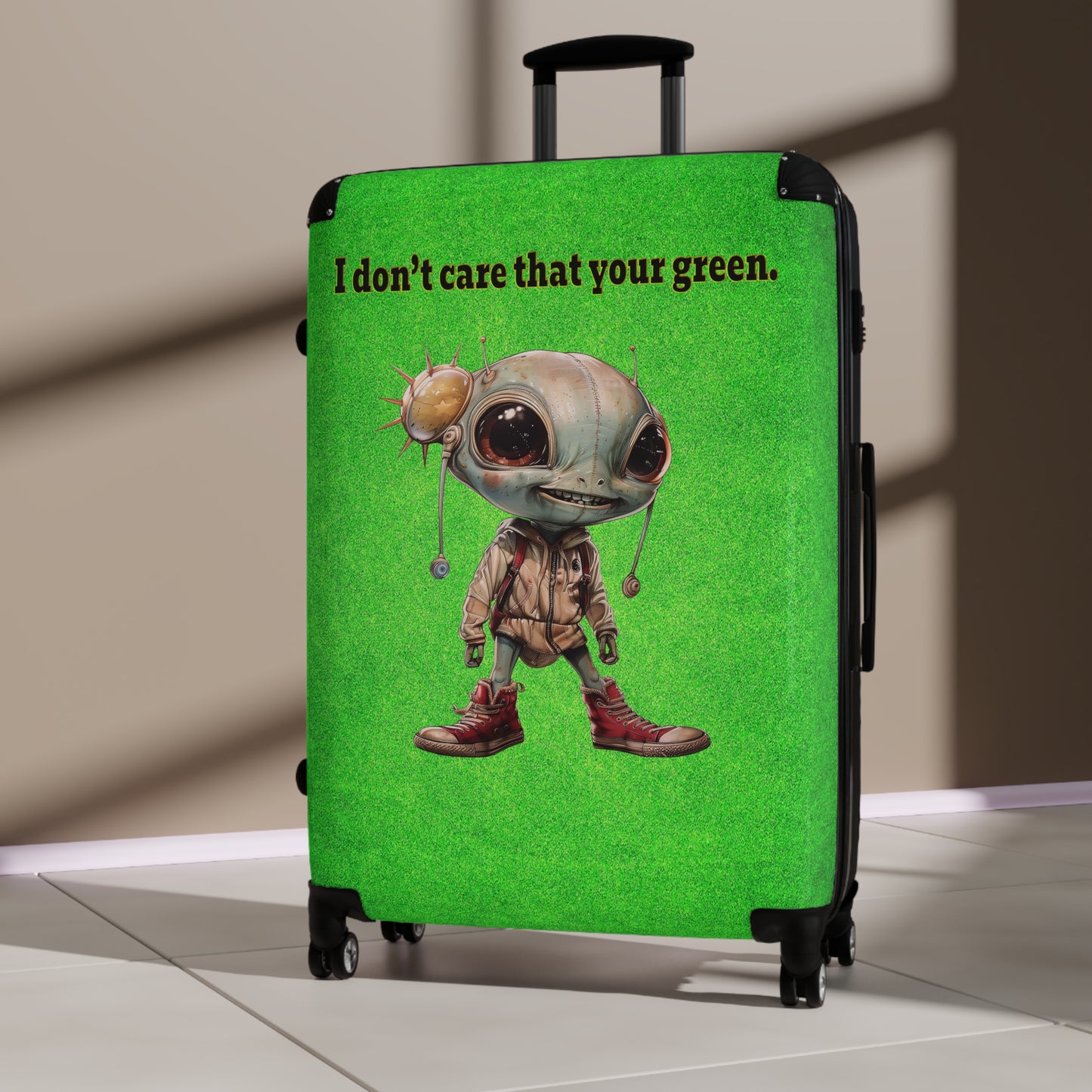 I don't care that your green - Suitcase (green turf)