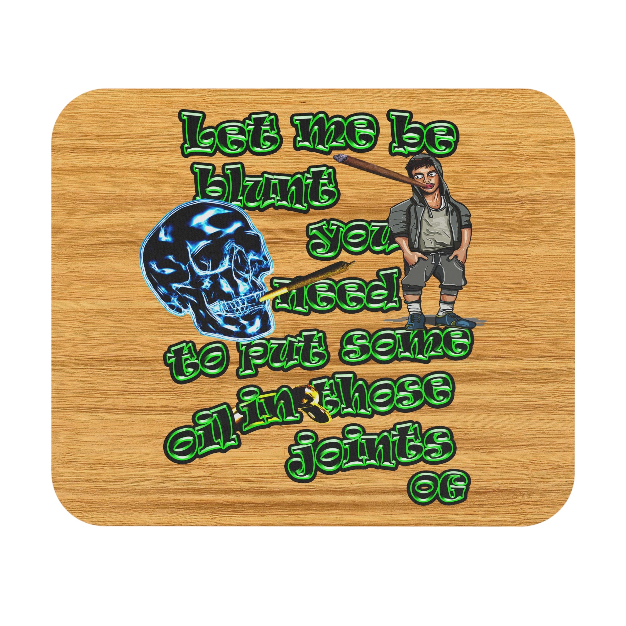 og - Mouse Pad (Rectangle) (butterscotch wood finish)