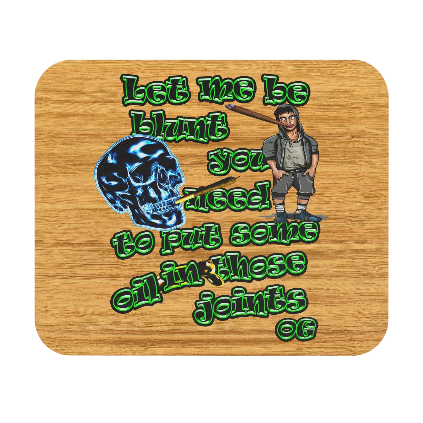 og - Mouse Pad (Rectangle) (butterscotch wood finish)
