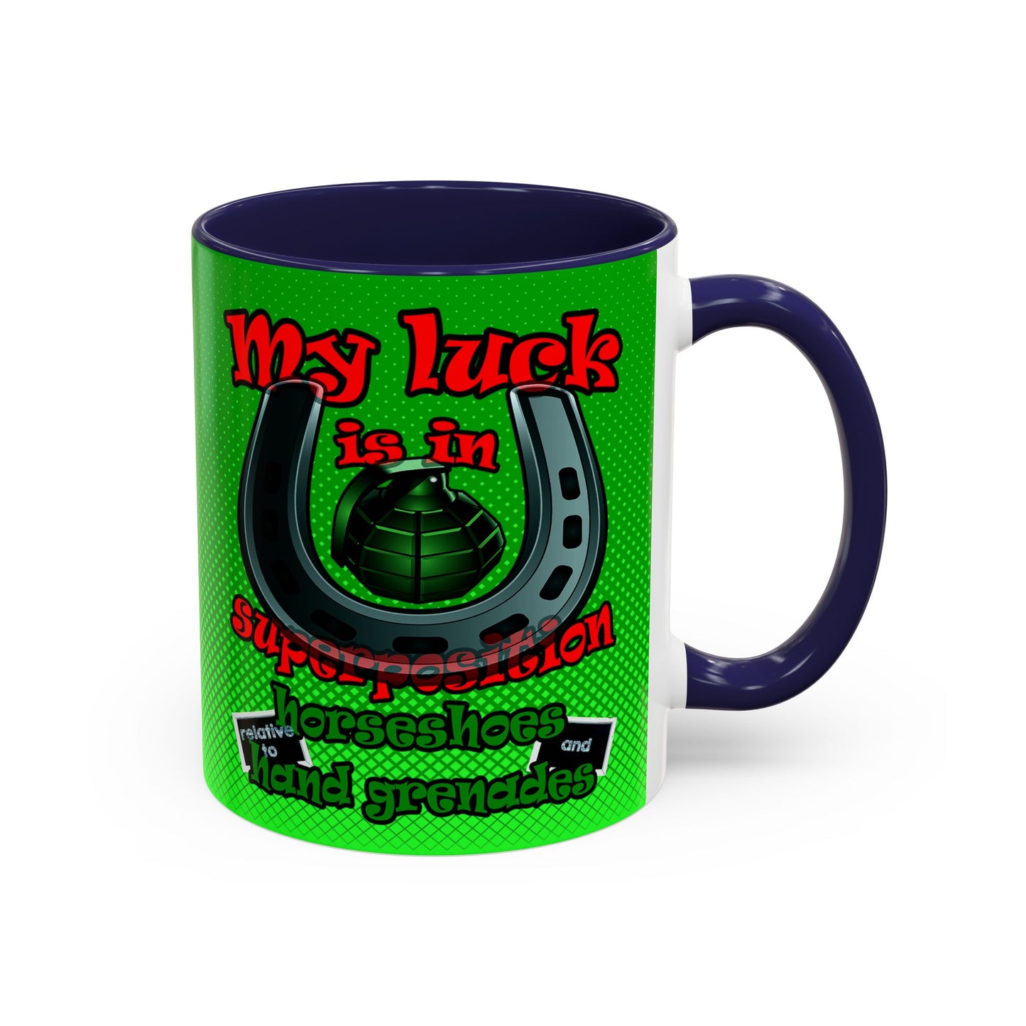 my luck - Accent Mug (logo green)