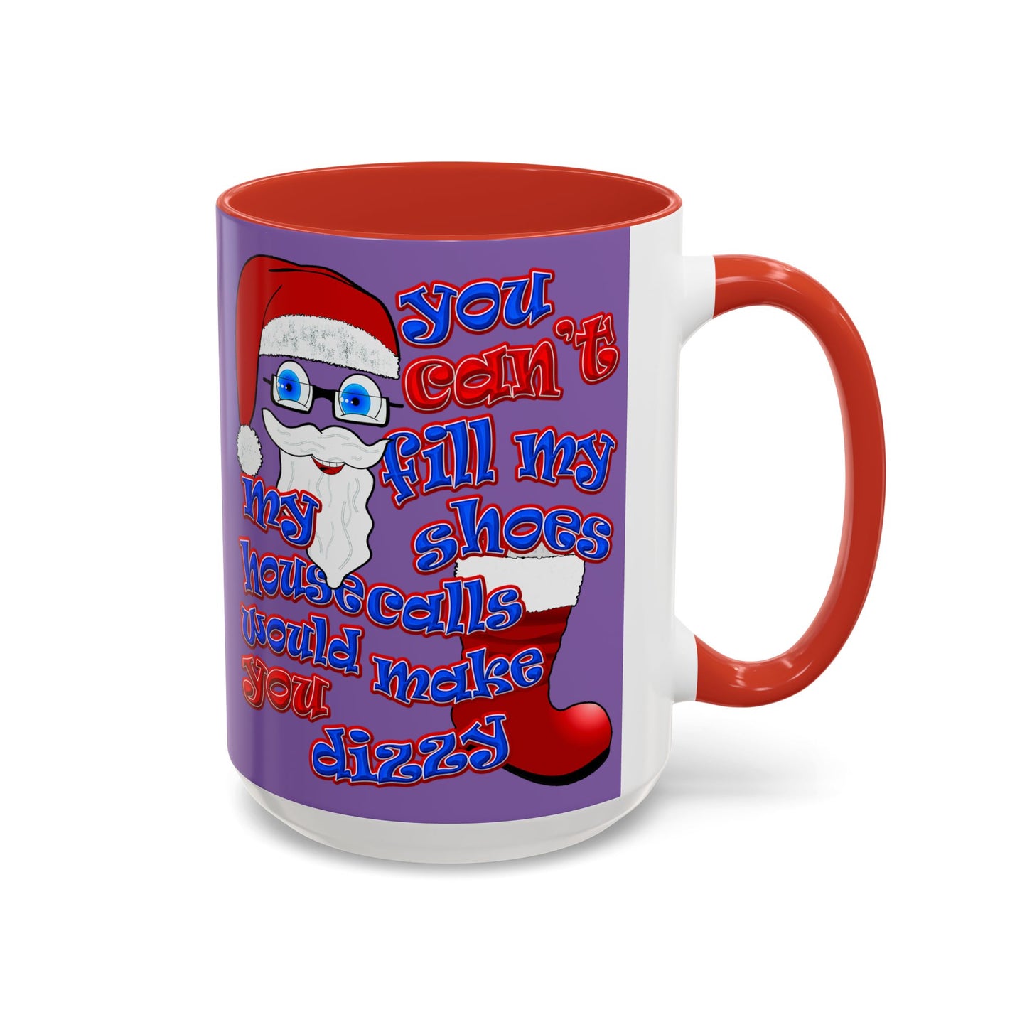 santa's shoes - Accent Mug (light purple)